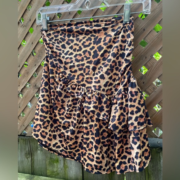 Nasty Gal NWT Leopard Print Ruffle Mini Skirt - Picture 6 of 6